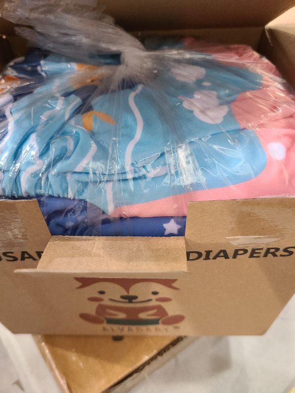 Photo 1 of ALVABABY Baby Cloth Diaper 6 Pack with 12 Inserts One Size Cloth Diaper Covers Adjustable Washable Reusable for Baby Girls and Boys