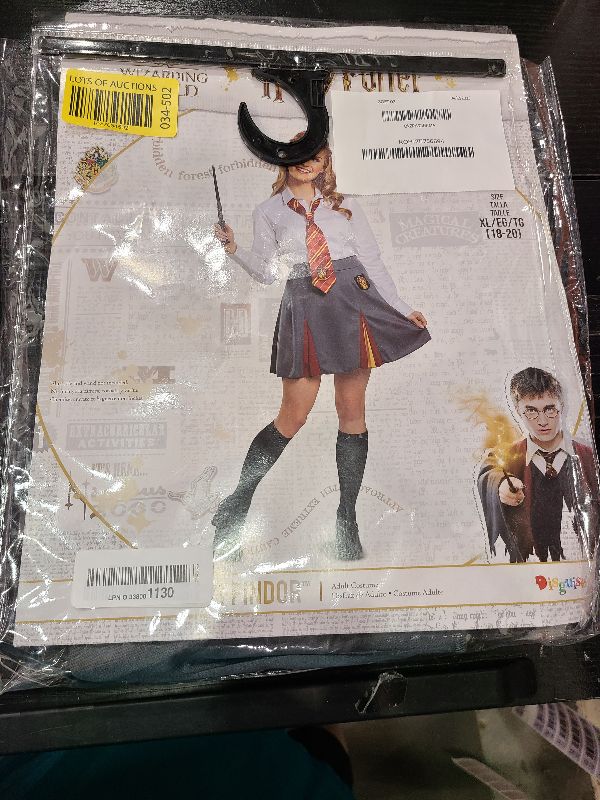 Photo 1 of Disguise Women's Gryffindor Skirt, Official Harry Potter House Themed Dress Bottom, Gray & Gold, XL (18-20)