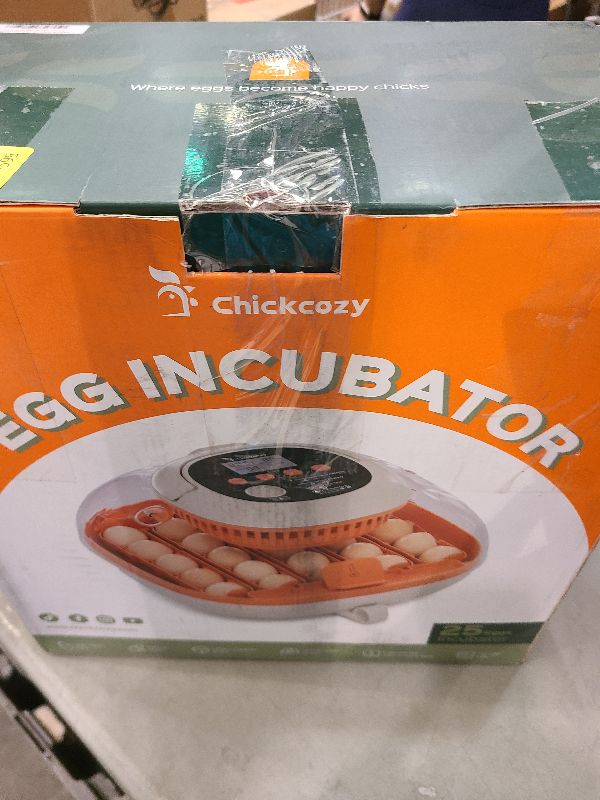 Photo 1 of [2024 Upgrade] 25 Egg Incubator, Automatic Egg Turner with Thermometer Seat and Humidity Control, Egg Candler, 360° View with Clear Window, Incubators for Hatching Chicks (Sunlit Orange)