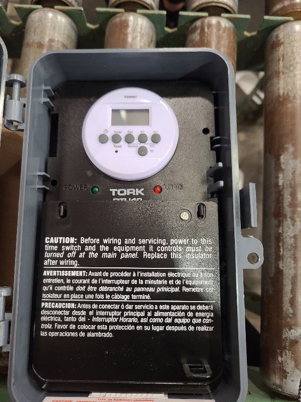 Photo 1 of NSi Industries TORK DTU40 Indoor/Outdoor, 7-Day 40-Amp Universal Multi-Volt Digital Appliance Timer - 24-Hour Programming - Multiple On/Off Settings - 120-277-Volt - Compatible with Incandescent/Compact Fluorescent/LED - Automatic Voltage Detection