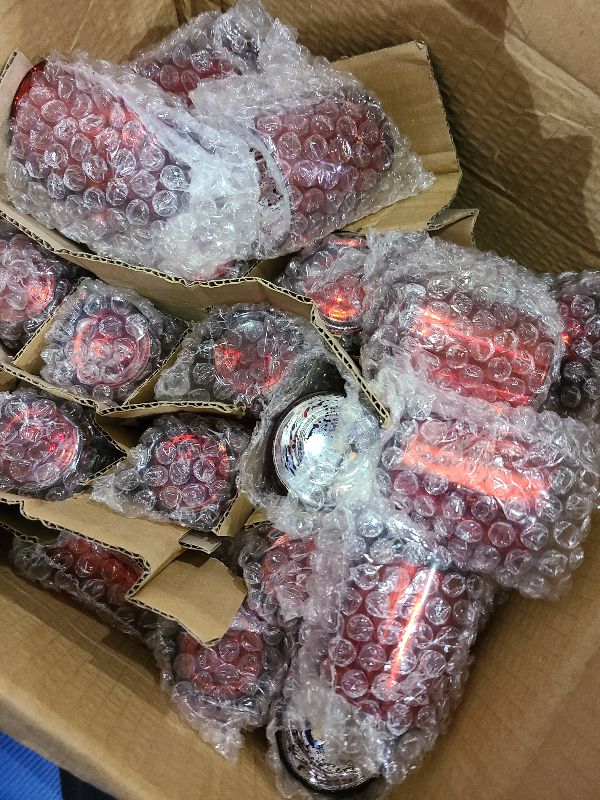 Photo 1 of 50 Pcs Votive Candle Holders Bulk Glass Votive Candle Holder Tealight Candle Holder Wedding Centerpiece for Table Home Birthday Anniversary Bridal Shower Party Decoration Reception (Red)