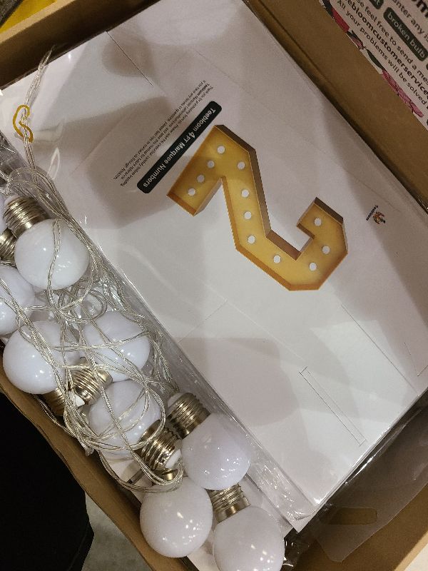 Photo 1 of 4FT Marquee Light Up Numbers 2,Party Decoration Large Marquee Light Up Letters with Weighted Water Bag,Pre-cut Foam Board Set Can Be Used for Birthdays,Weddings,Baby Anniversaries