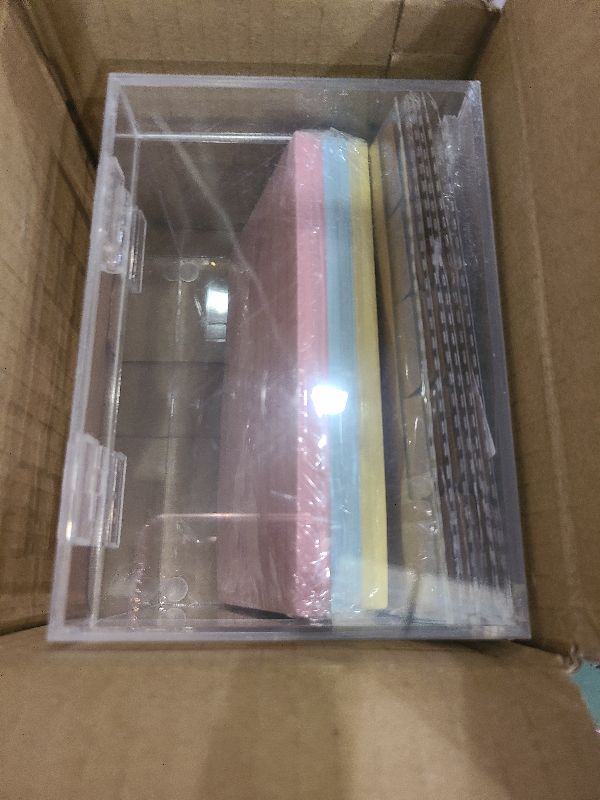Photo 1 of 3 x 5 Inch Acrylic Index Card Holder Clear Flash Card Holder Recipe Card Box 150 Pcs Ruled Lined Index Cards 30 Pcs Kraft Dividers A to Z Stickers For Holds 400 A-Z Tabs Note Cards Business Cards
