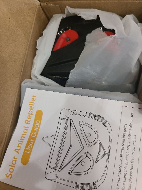 Photo 1 of 4 Pack 2025 Solar Animal Repeller Coyote Deterrent for Yard Predator Nocturnal Animal Repellent Predator Eyes Animal Deterrent for Deer Fox Raccoon Skunk Predator Lights for Chicken Coop Farm Yard