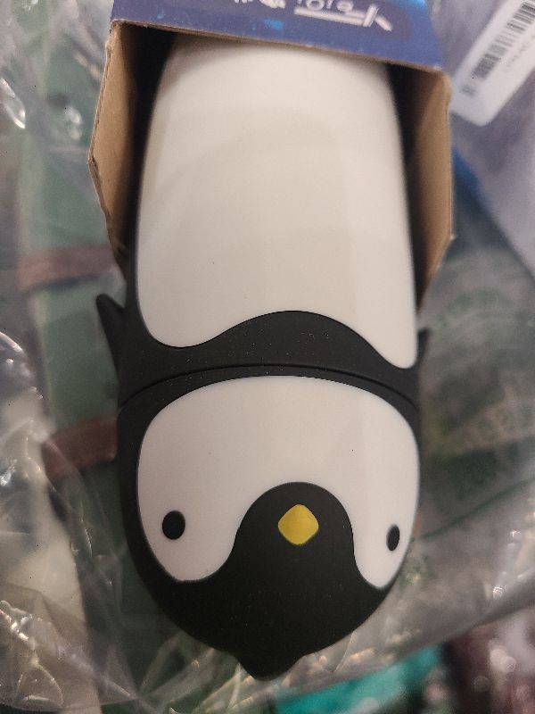 Photo 1 of 2 Pieces Penguin Water Bottle 9.5 oz Stainless Steel Penguin Cartoon Funny Travel Mug Insulated Vacuum Water Bottle Winter Coffee Mug for Coffee Tea Beverages Travel, Black and Blue