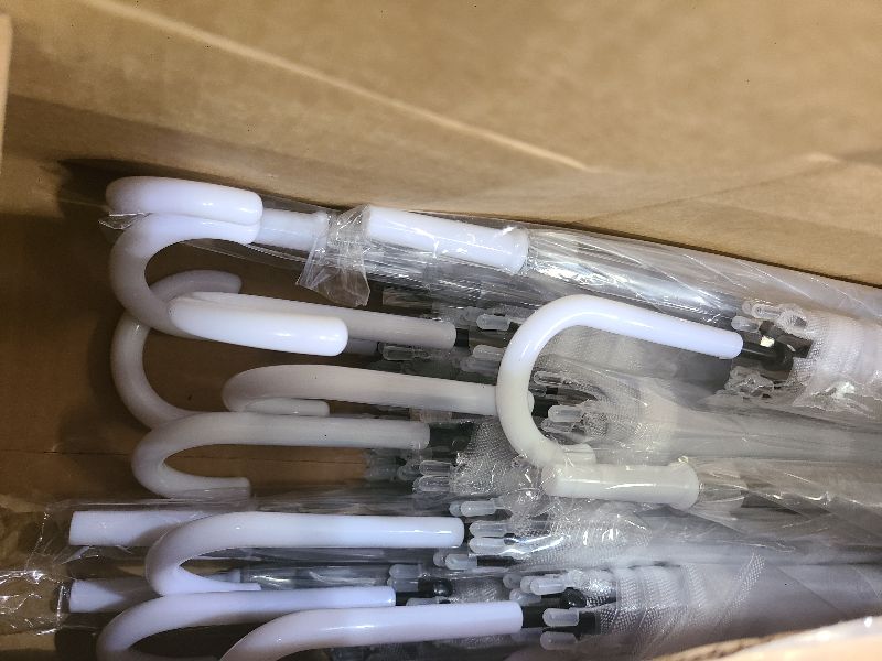 Photo 1 of 20 Pack Wedding Umbrellas with J Hook Handle Windproof Stick Umbrellas Large Bubble Umbrella for Adults Kids Rain (Clear)