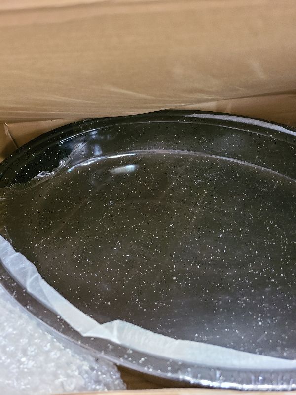 Photo 1 of 16 Inch Roasting Pan with Lid - Covered Oval Roaster - Enamel Carbon Steel Roaster Pot - Excellent Heat Distribution and Non-sticky - for Turkey Chicken Meat & Vegetables -Birthday and Holiday gifts