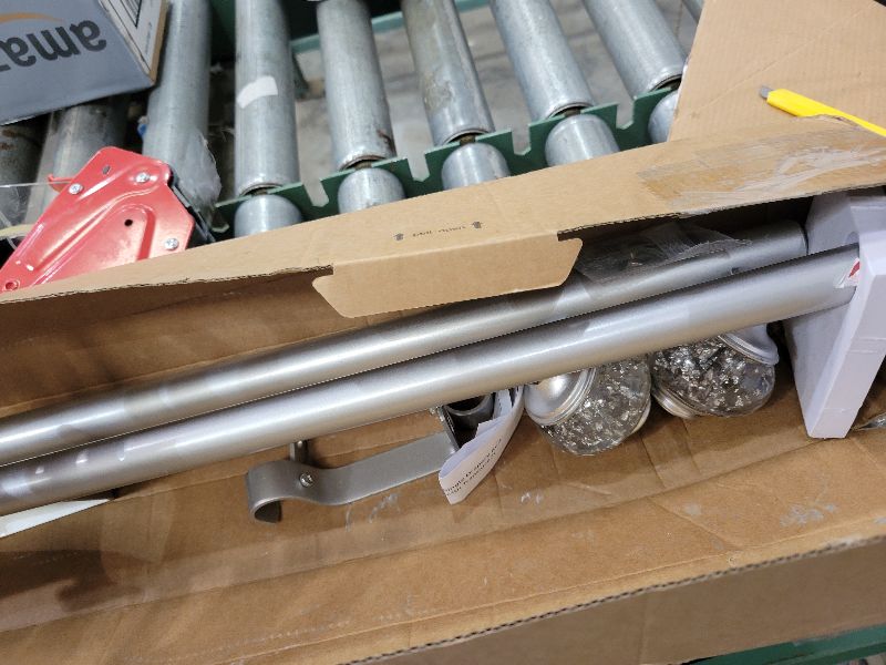 Photo 1 of 1 Inch Curtain Rods 36 to 72 Inches(3 to 6 ft) Telescoping Single Drapery Rod, USFOOK Silver Curtain Rods for Windows 24 to 68 Inches with Translucent Finials