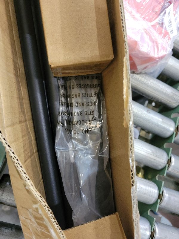 Photo 1 of 1 Inch Industrial Curtain Rods for Windows 66 to 120 Inches, Blackout Wrap Around Curtain Rod, for Indoor and Outdoor, Simple Design, 95 to 150 Inches, Black