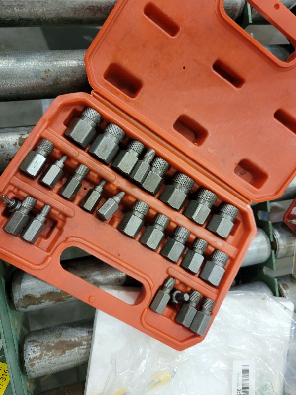Photo 1 of Valkynos 25Pcs Screw Extractor Set Hex Head Multi-Spline Easy Out Bolt Extractor Set, Chrome Molybdenum Alloy Steel Heavy Duty Metric EZ Out Rounded Screw Remover