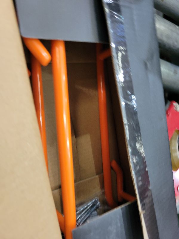 Photo 1 of 2-Piece 9.4" Heavy Duty Garage Hooks, Sturdy Utility Hooks Holds 55 LB Wall Mount Garden Tool Organizer Hangers for Hanging Shovel Ladder Chairs Strollers Power Tool Tire and More (Orange)