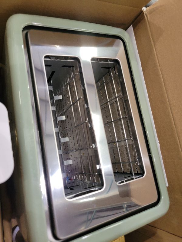 Photo 1 of 2 Slice Toaster, Retro Bread Toaster with LED Display, Extra Wide Slots Toasters with 6 Bread Shade Settings, Bagel, Cancel, Defrost Function, Stainless Steel with High Lift Lever, Removal Crumb Tray