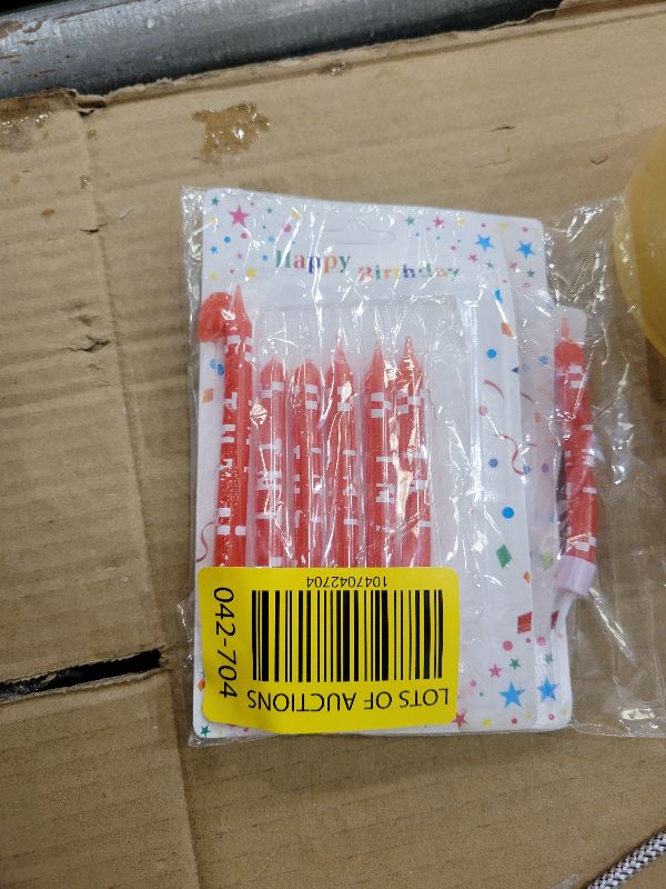 Photo 1 of 12pcs Pixel Birthday Candles, TNT Themed Birthday Candles Pixel Print Cake Toppers for Birthday Graduation Celebration Wedding Party Supplies Decoration (Red)
