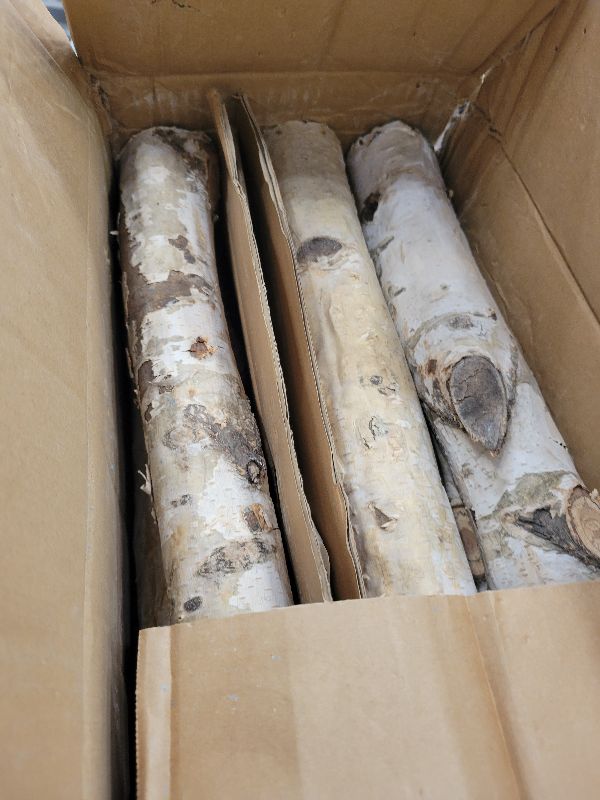 Photo 1 of 6 Pack Birch Logs Decorative Birch Branches Natural Birch Log for Decoration,Crafts,DIY, Fireplace Decor Firewood(Birch Logs:2.3"-3.2" Dia. x 16.5" Length)