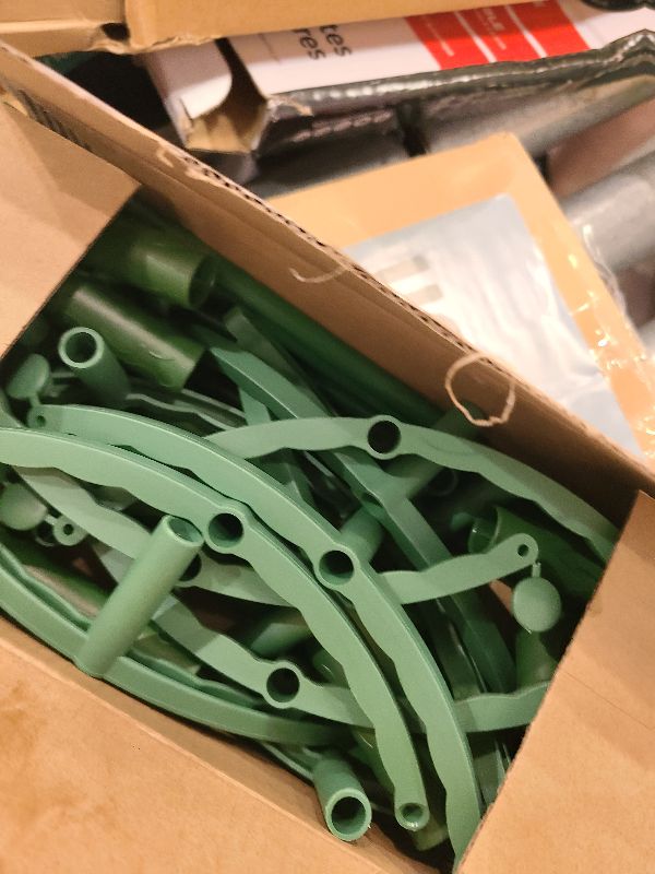 Photo 1 of 12Packs Plant Support Stakes Half Round Plant Stakes for Indoor Plants, Stackable 3 Tier Garden Flower Support, Plant Cages for Tomato,Monstera, Peony, Hydrangea, Climbing Plants