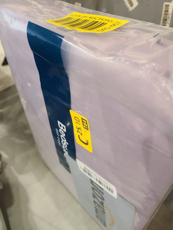 Photo 1 of Bedsure Twin Sheet Set, Cooling Sheets for Twin Size Bed Set, Rayon Derived from Bamboo, Breathable & Soft Deep Pocket Up to 16 Inches, Hotel Luxury Silky Bedding, Bedsheet & Pillowcases, Lilac