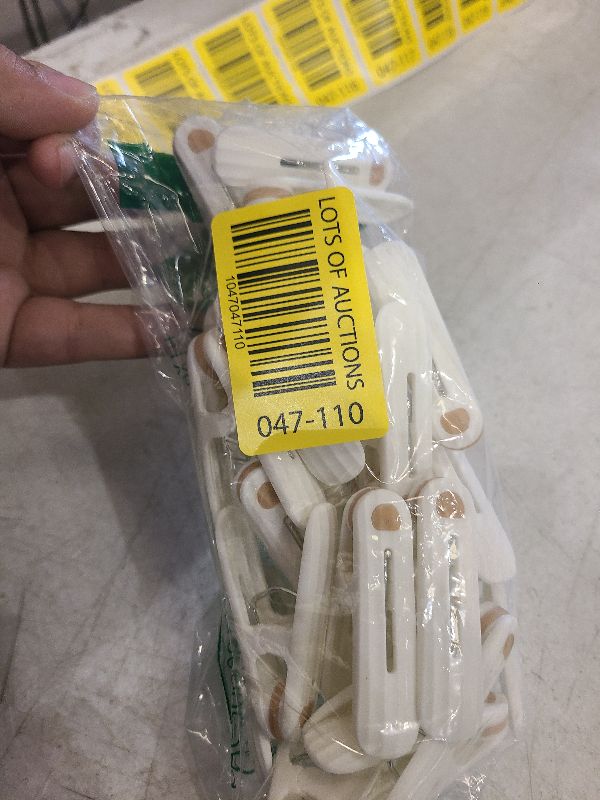 Photo 1 of 24 Pack Plastic Clothes Pins Heavy Duty Clothespins for Laundry, 2.36 Inch Clothesline Clips Clothes Pegs with No Trace Design, Windproof Clothes Clips for Hanging Clothes, Socks, Towel, Snack (Khaki)