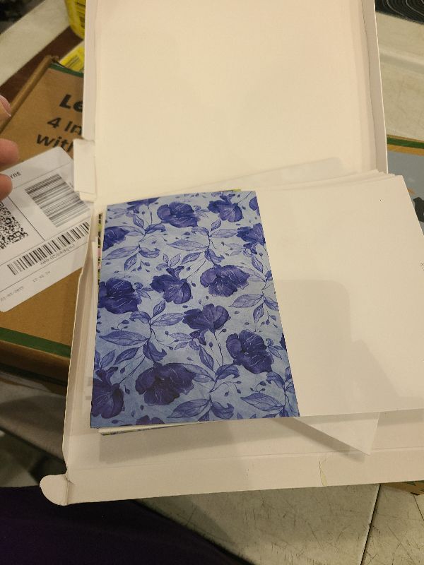 Photo 1 of 24 Pack Boxed Floral Blank Greeting Cards with Self-adhesive Envelopes For All Occasion, 24 Unique Watercolor Designs No Repeats