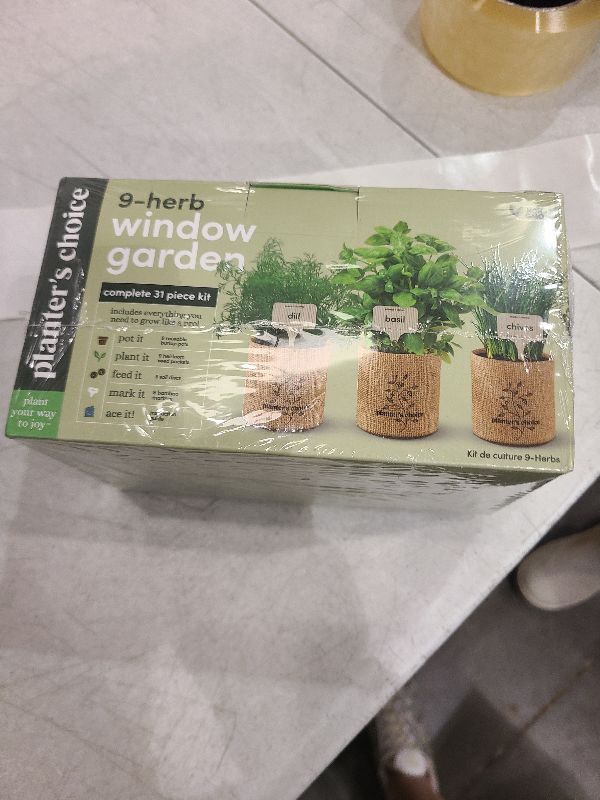 Photo 1 of 9 Herb Indoor Window Garden Kit - Mother's Day Gift - House Plants Seeds - Best Unique Gift Ideas for Women, Mom, Friend, Her, Birthday, Housewarming, Mother - New Home Kitchen Gifts