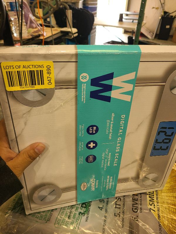 Photo 1 of Weight Watchers Scales by Conair Scale for Body Weight, Digital Bathroom Scale in Clear