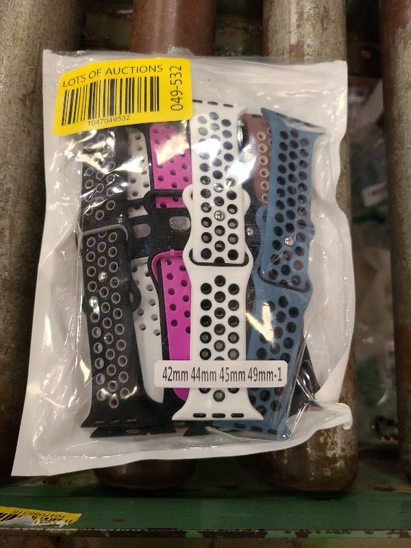 Photo 1 of 12 Pack Compatible with Apple Watch Band 49mm 45mm 46mm 44mm 42mm 41mm 40mm 38mm, Breathable Soft Silicone Sport Replacement Strap Men Women for iWatch Series 10 9 8 7 6 5 4 3 2 1 SE Ultra