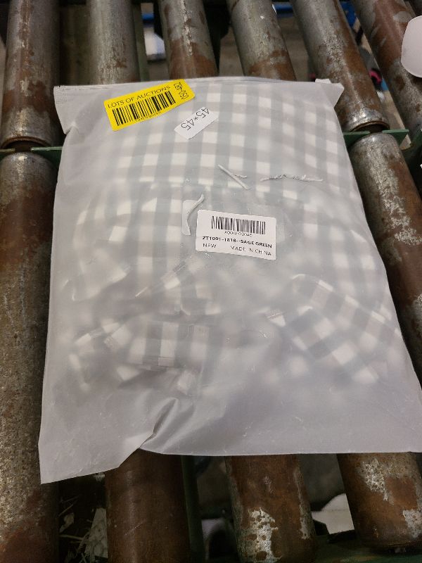 Photo 1 of 2 Pack Sage Green White Plaid Ruffled Throw Pillow Covers 18x18 inches,100% Cotton Gingham Pillow Shams, Farmhouse Checkered Ruffle Throw Pillow Cases for Couch and Bed, Sage Green/White Plaid