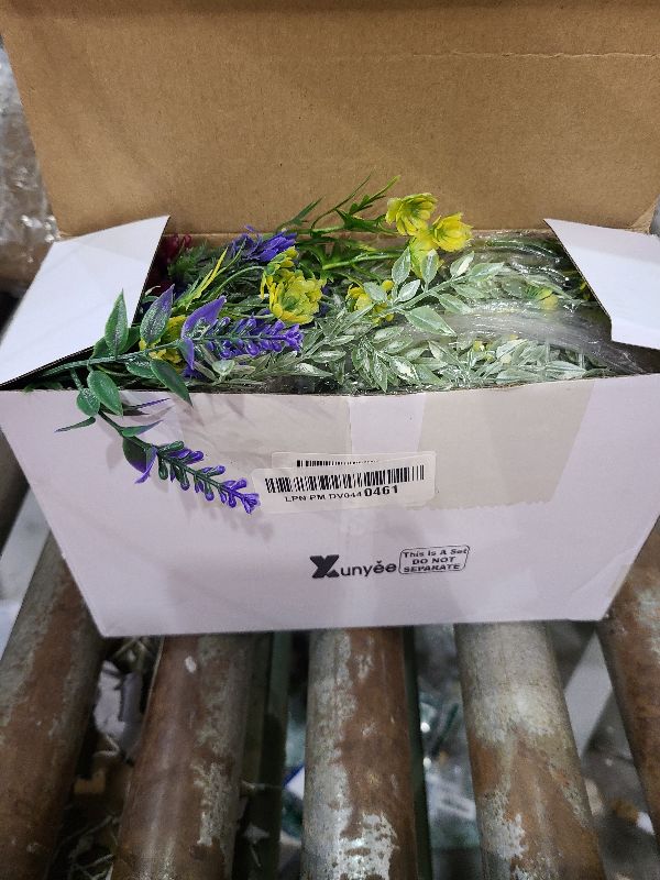 Photo 1 of 1 Pcs 6 ft Spring/Summer Wildflower Garland Artificial Greenery Flower Garland with Daisy and Lavender Fake Floral Vine for Birthday Party Wedding Mantle Porch Staircase Home Table Centerpiece Decor