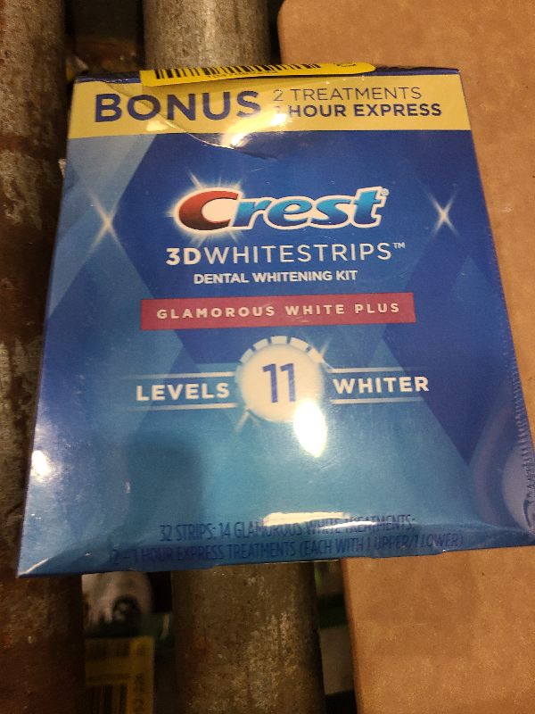 Photo 1 of Crest 3D Whitestrips Glamorous White, 3D White, Teeth Whitening Strip Kit, 32 Strips (16 Count Pack) - Crest Teeth Whitening Strips, Teeth Whitening Kit - Packaging May Vary