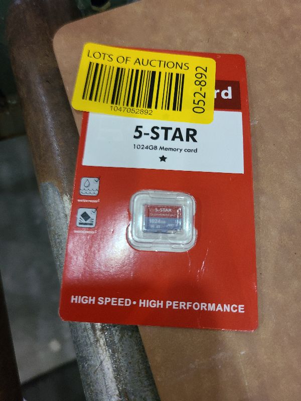 Photo 1 of 5-Star 1 TB Micro SD High Speed Memory Card for Car Navigation,Smartphone,Portable Gaming Devices,Camera and Drone