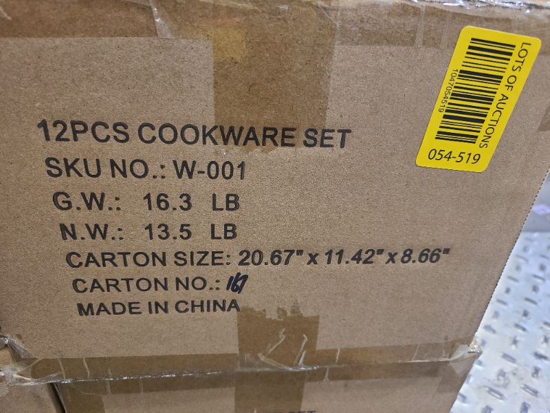 Photo 1 of 12-Piece Induction Ready Stainless Steel Cookware Sets with Glass Lid, Silver on Cookware Sets Stainless Steel
