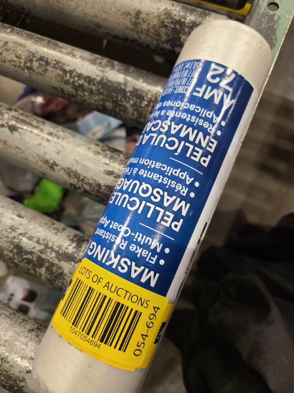 Photo 1 of 3M Hand Masker Advanced Masking Film, 72 in x 90 ft, Static Cling Keeps Film in Place, Prevents Liquids From Bleeding Through, Flake Resistant, For Indoors & Outdoors Use, 1 Roll (AMF72)