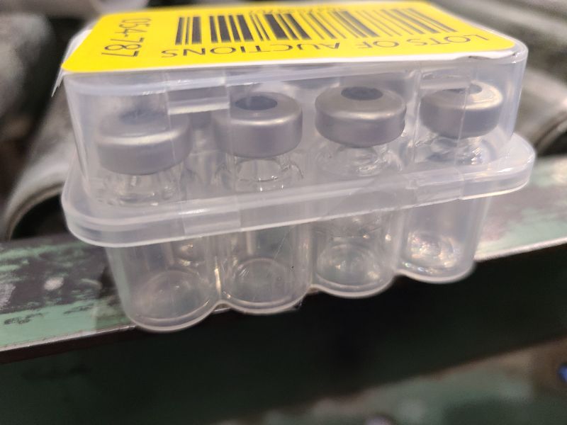 Photo 1 of 10 Pack 2ml Sealed Sample Vials, Transparent Glass Vials with Self Healing Injection Port (10, 2ML)