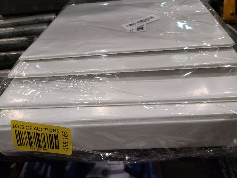Photo 1 of 1-inch 3 Ring Binder with 2 Interior Pockets, 1'' Basic Binders Holds US Letter Size 8.5'' x 11'' Paper - Versatile Binders for Office, Home, and School Use, 6 Pack (White)