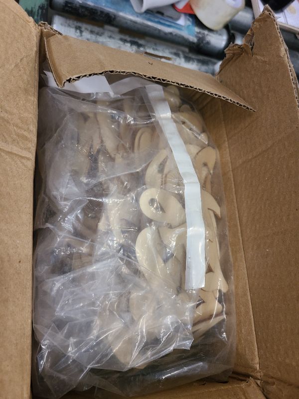 Photo 1 of 3 Inch 284 Pieces Wooden Letters Unfinished Wood Letters for Crafts Cursive Alphabets with Extras