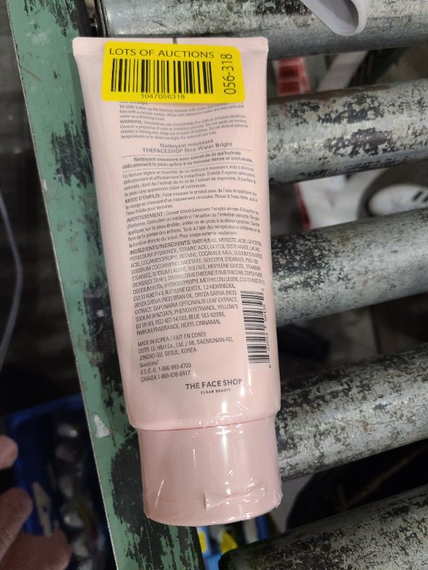 Photo 1 of The Face Shop Rice Water Bright Foaming Facial Cleanser with Ceramide, Gentle Face Wash for Hydrating & Moisturizing, Vegan Face Cleanser, Makeup Remover, Korean Skin Care for All Skin Types, 300ml