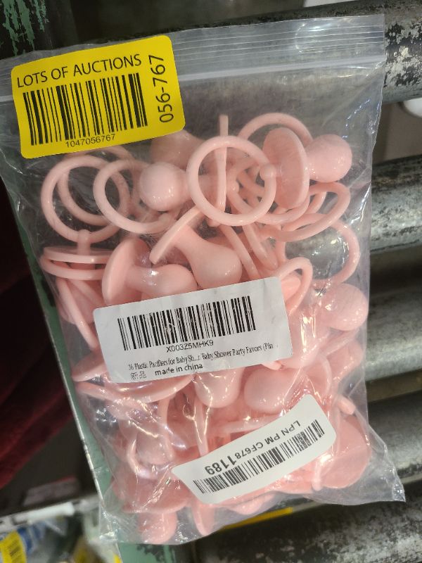 Photo 1 of 36 Plastic Pacifiers for Baby Shower Game, 2.75’’ Baby Shower Pacifiers, Pink Pacifiers Baby Shower Decoration DIY, Gender Reveal Party Table Scatter/Baby Shower Party Favors (Pink)