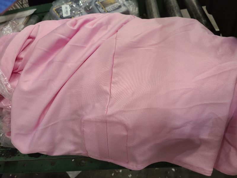 Photo 1 of 6FT Spandex Table Cover Table Cloth for Folding Tables Fitted Rectangular Tablecover Washable Wrinkle Resistant Polyester Stretch Pink Tablecloth Protector for Wedding Banquet Party (4 Pack, Pink)