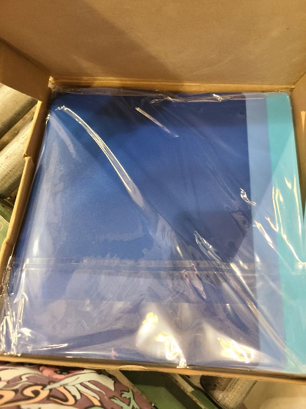 Photo 1 of 4 Pack Blue Plastic 1 Inch Binder with Pocket - 3 Ring School & Office Binder