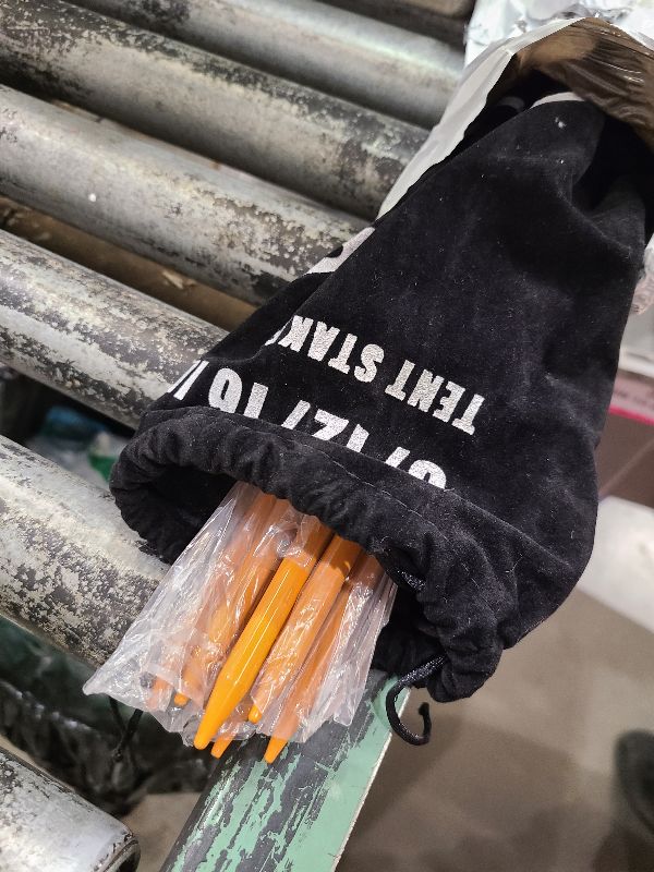 Photo 1 of 8 Pack Tent Stakes Heavy Duty 12 inch Steel Tent Pegs for Camping Unbreakable and Inflexible-Orange