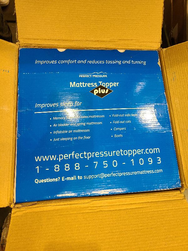 Photo 1 of "perfect pressure" mattress topper plus king