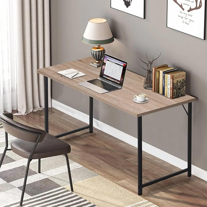 Photo 1 of 47 Inch Computer Desk Modern Gaming Desk for Home Office, Large PC Gaming Table for Teen, Student Art Modren Simple Style Computer Desk