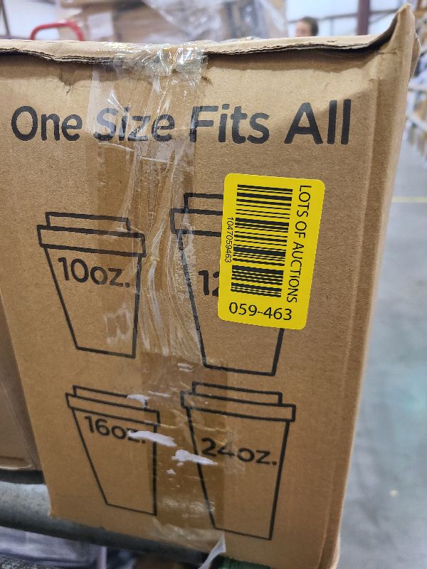 Photo 1 of (500-Pack) Coffee Cup Lids - Disposable Coffee Lids for 8, 10, 12, 16, 20, & 24 oz Paper Cups, Dome for To-Go Beverages, Expresso, Tea, Hot Chocolate - White