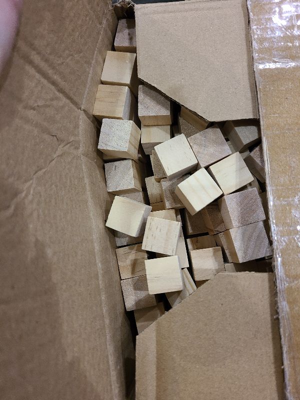 Photo 1 of 500 Packs Wooden Blocks for Crafts, 0.8 Inch Pine Wood Cubes, 2 x 2 x 2 cm Wooden Cubes for Paint, Stamp, Decorate, DIY Projects and Personalized Gifts,by GNIEMCKIN