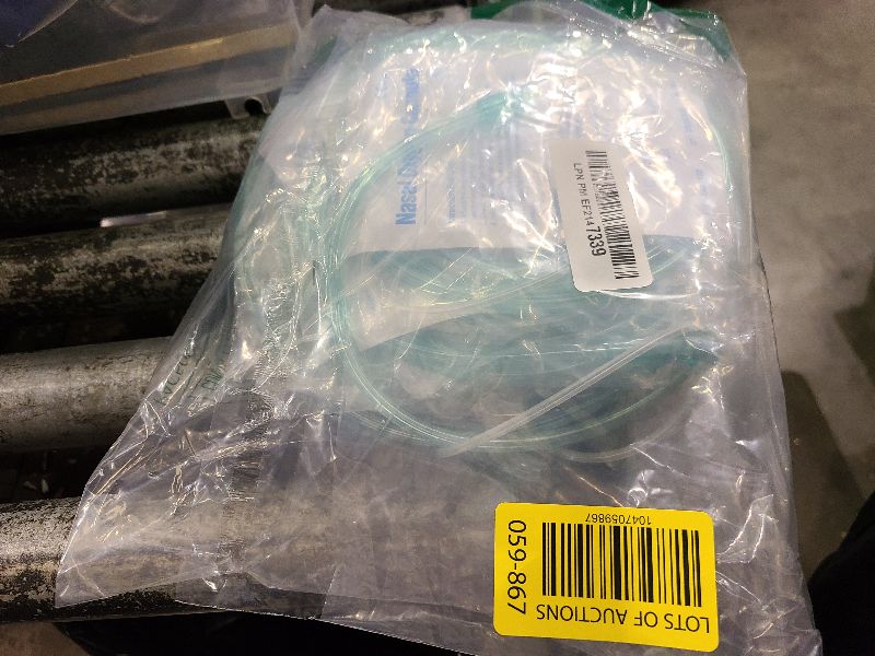 Photo 1 of 10 Pack High-Flow Ultra Soft Nasal Oxygen Cannula, Green Crush Resistant Tubing with Standard Connection 6.6 Feet