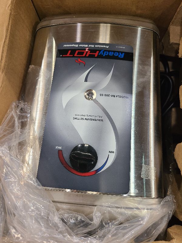 Photo 1 of Ready Hot 41-RH-200-F560-CH Instant Hot Water Dispenser System, 2.5 Quarts, Manual Dial Dual Lever Hot and Cold Water Faucet Polished Chrome