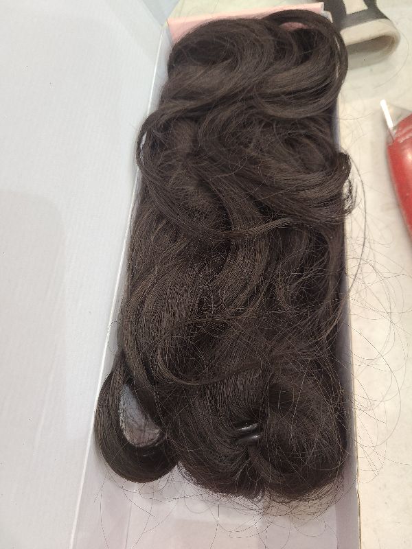 Photo 1 of REECHO Ponytail Extension, 24" Claw Clip in Ponytail Extension Long Curly Wavy Ponytail Hair Extension Jaw Clip on Pony Tails Hairpiece for Women - Black Brown