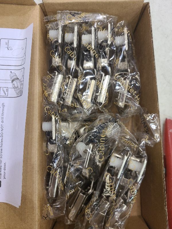 Photo 1 of Ravinte 10 Pack 5 Pairs 1/2 inch Overlay Soft Close Hinges for Kitchen Cabinet Hinges Satin Nickel Hidden Hinges Stainless Steel Concealed Hinge self Closing