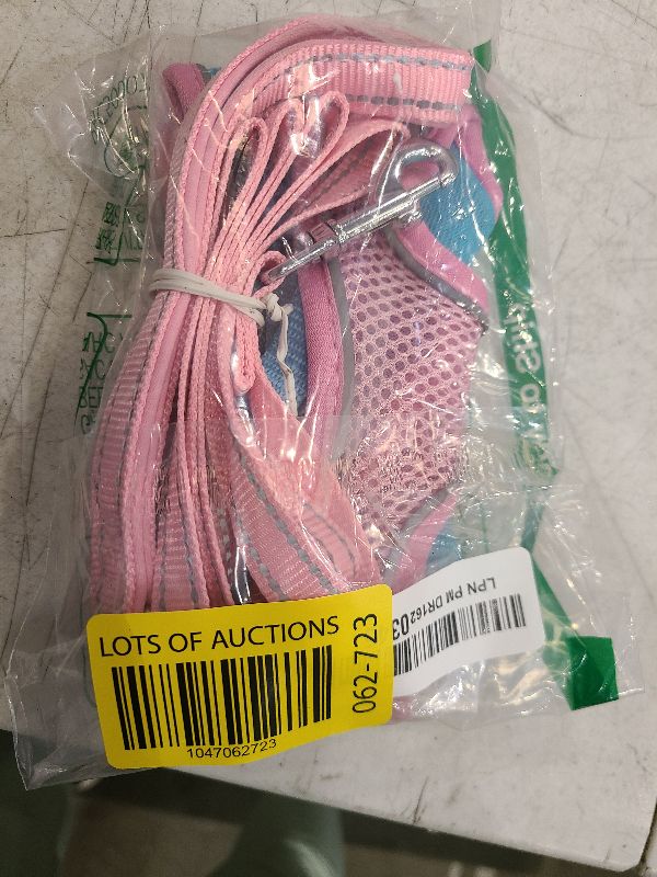 Photo 1 of AIITLE No Pull Dog Harness and Leash Set, Step in Adjustable Dog Harness with Padded Vest for All Weather, Dog Leash with Soft Padded Handle, Easy to Put on Small and Medium Dogs Pink S