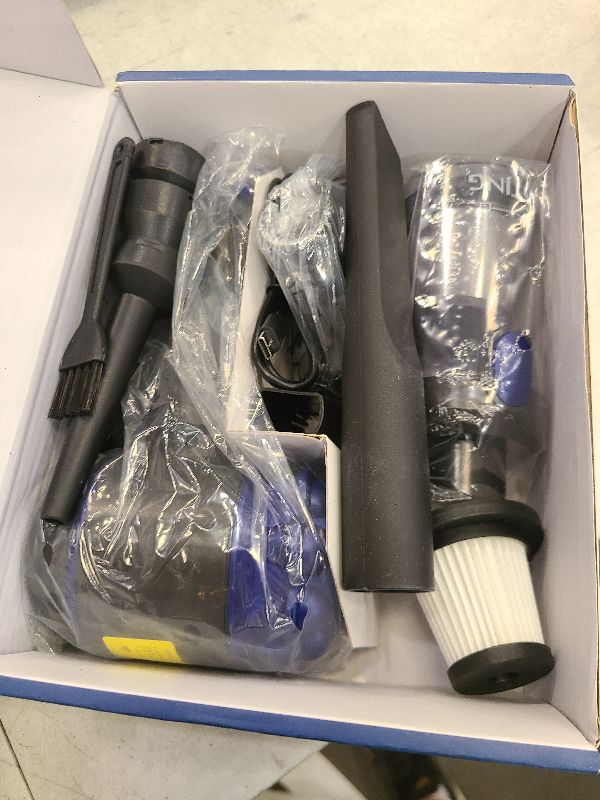 Photo 1 of G-TING Handheld Car Vacuum Cleaner Portable Cordless 16000PA, 4 in 1 Air Duster and Vacuum Cleaner with LED Light and Multi-Nozzles, Mini Hand Held Vacuum Rechargeable for Home, Car, Pet, Office