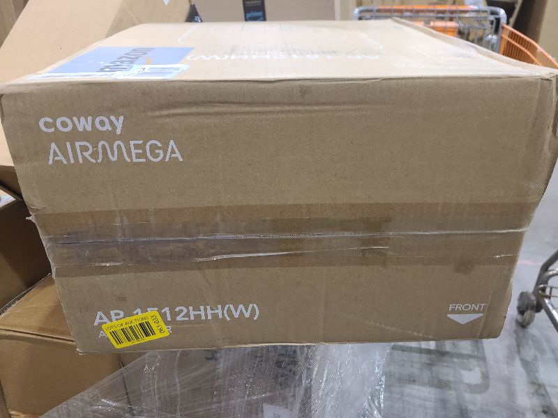 Photo 1 of Coway Airmega AP-1512HH(W) True HEPA Purifier with Air Quality Monitoring, Auto, Timer, Filter Indicator, and Eco Mode, 16.8 x 18.3 x 9.7, White